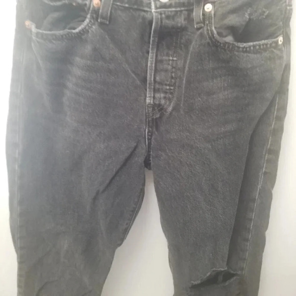 Levi's Wedgie Straight Fit High Rise Jeans After  Sunset Black 34964-0146 27 - Picture 10 of 14